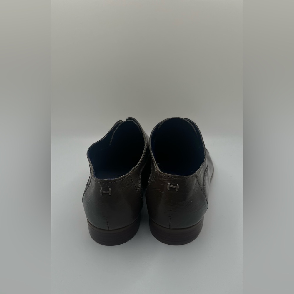 Tommy Hilfiger Women’s Dark Grey M Finn Cap- Toe Leather Oxfords Size 8 1/2 M - Picture 5 of 11